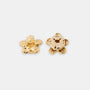 Astral Flora 22K gold-plated flower clip-on button cover side