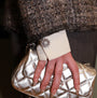 Bellis Silver button cover close up on the sleeve