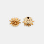 Midnight Spark 22K gold-plated sunburst clip-on button cover side