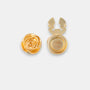 Versailles Rose 14K gold-plated floral clip-on button cover
