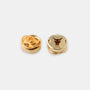 Versailles Rose 14K gold-plated floral clip-on button cover side
