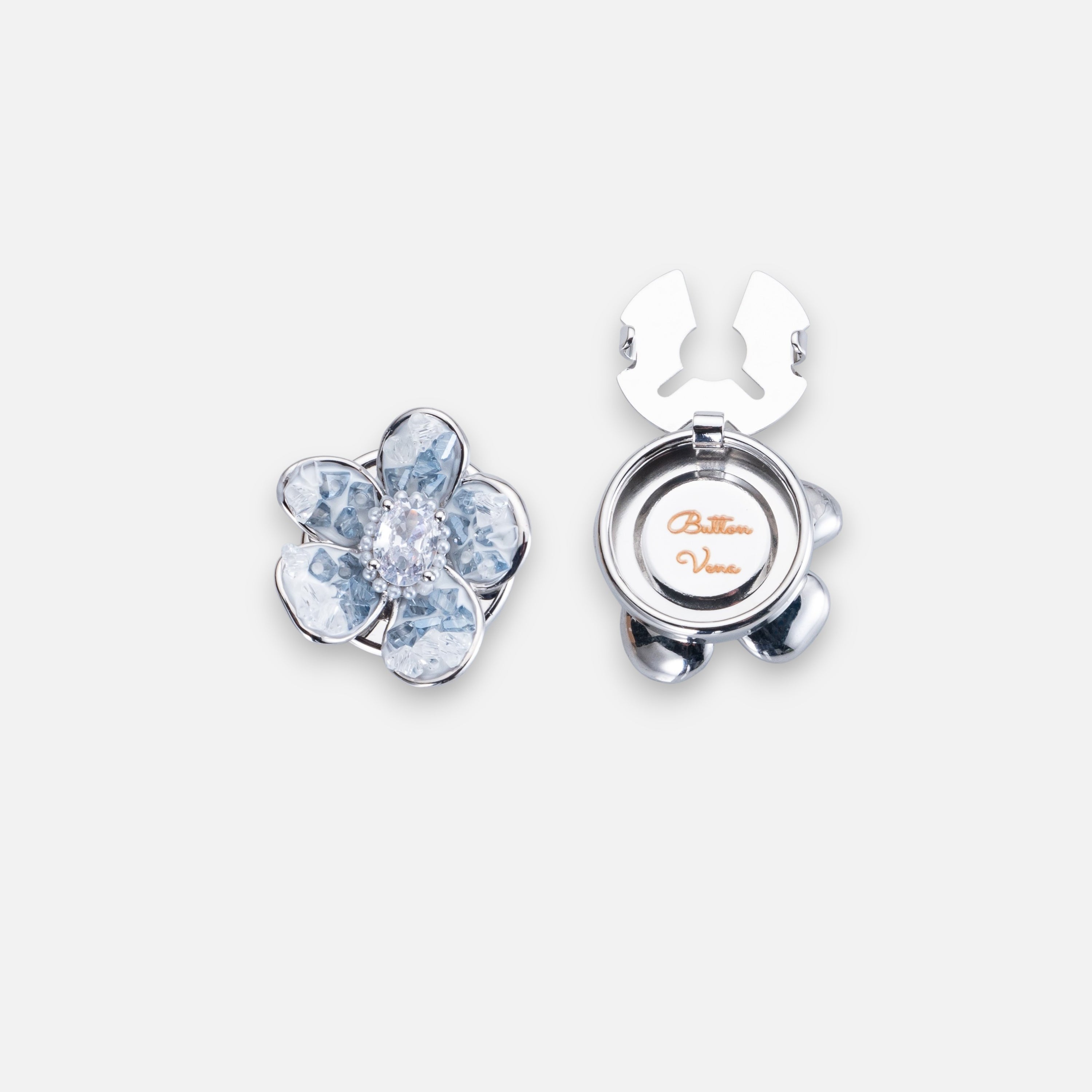 glacier blossom button cover front